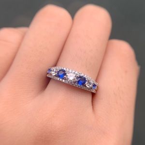 Jewelry - 925 silver wedding band promise Bridal Pave Ring Jewelry - 925 silver wedding band promise Bridal Pave Ring